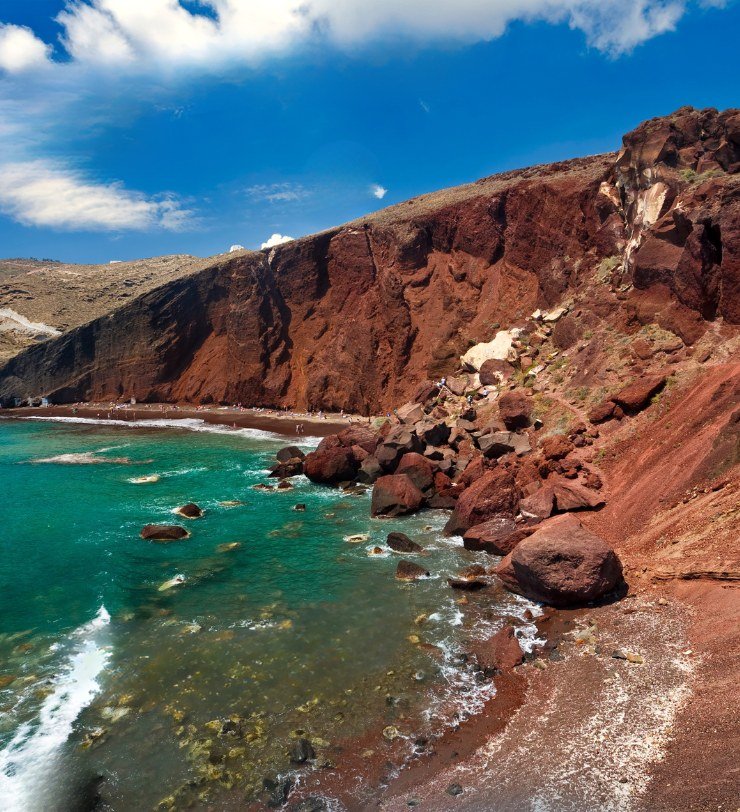 The famous Red Beach of Santorini